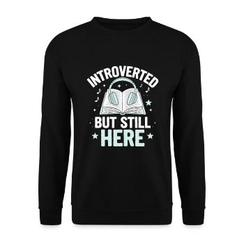 Emo Vibes and Emotional Punk Aesthetic for the - Unisex Pullover - Schwarz - Vorne - Alina (178cm) & Michal (187cm)