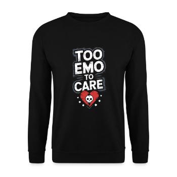 Emo Vibes and Emotional Punk Aesthetic for the - Unisex Pullover - Schwarz - Vorne - Alina (178cm) & Michal (187cm)