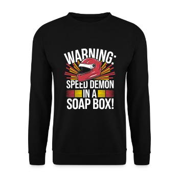 Boîte à savon alimentée par gravité Soap Box Racing Adventure pour le bricolage - Sweat-shirt Unisexe - noir - Devant - Alina (178cm) & Michal (187cm)