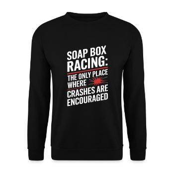 Boîte à savon alimentée par gravité Soap Box Racing Adventure pour le bricolage - Sweat-shirt Unisexe - noir - Devant - Alina (178cm) & Michal (187cm)