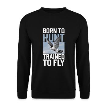 Explore the Art of Falconry with Magnificent Birds - Unisex Sweatshirt - black - Front - Alina (178cm) & Michal (187cm)