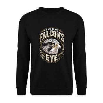 Explore the Art of Falconry with Magnificent Birds - Unisex Sweatshirt - black - Front - Alina (178cm) & Michal (187cm)