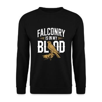 Explore the Art of Falconry with Magnificent Birds - Unisex Sweatshirt - black - Front - Alina (178cm) & Michal (187cm)