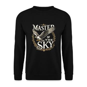 Explore the Art of Falconry with Magnificent Birds - Unisex Sweatshirt - black - Front - Alina (178cm) & Michal (187cm)