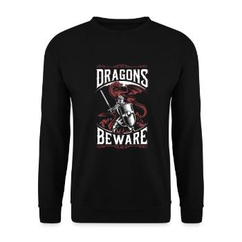 Renaissance Fair Outfit Medieval Ren Faire - Unisex Sweatshirt - black - Front - Alina (178cm) & Michal (187cm)