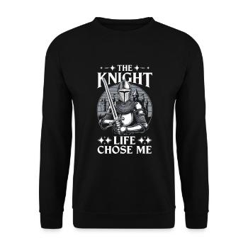 Renaissance Fair Outfit Medieval Ren Faire - Unisex Sweatshirt - black - Front - Alina (178cm) & Michal (187cm)