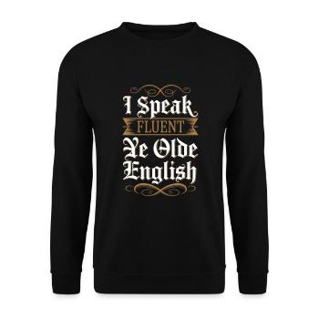 Renaissance Fair Outfit Medieval Ren Faire - Unisex Sweatshirt - black - Front - Alina (178cm) & Michal (187cm)