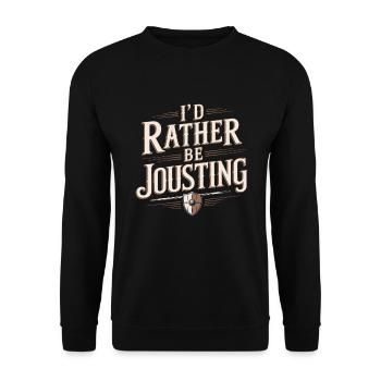 Renaissance Fair Outfit Medieval Ren Faire - Unisex Sweatshirt - black - Front - Alina (178cm) & Michal (187cm)