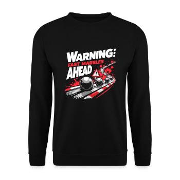 Des aventures palpitantes de courses de billes pour les passionnés - Sweat-shirt Unisexe - noir - Devant - Alina (178cm) & Michal (187cm)