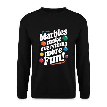 Des aventures palpitantes de courses de billes pour les passionnés - Sweat-shirt Unisexe - noir - Devant - Alina (178cm) & Michal (187cm)