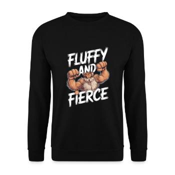 Furry Fandom Enthusiast Cosplay Fun and Fursuiting - Unisex Sweatshirt - black - Front - Alina (178cm) & Michal (187cm)