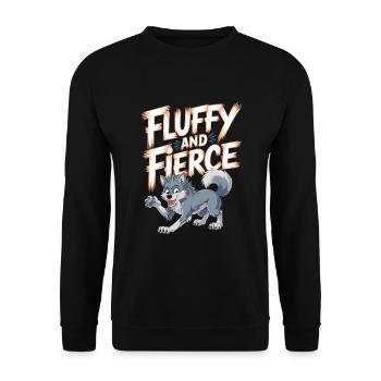 Furry Fandom Enthusiast Cosplay Fun and Fursuiting - Unisex Sweatshirt - black - Front - Alina (178cm) & Michal (187cm)