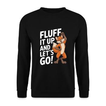 Furry Fandom Enthusiast Cosplay Fun and Fursuiting - Unisex Sweatshirt - black - Front - Alina (178cm) & Michal (187cm)