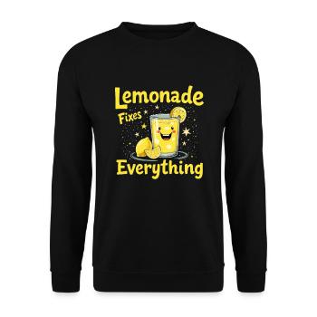 Refreshing Lemonade Vibes: Perfect for Lemonade - Unisex Sweatshirt - black - Front - Alina (178cm) & Michal (187cm)