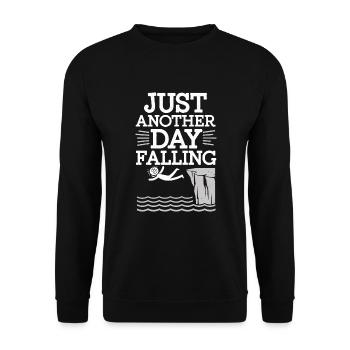 Cliff Diving Adventure Sports Thrill Seeker - Unisex Pullover - Schwarz - Vorne - Alina (178cm) & Michal (187cm)