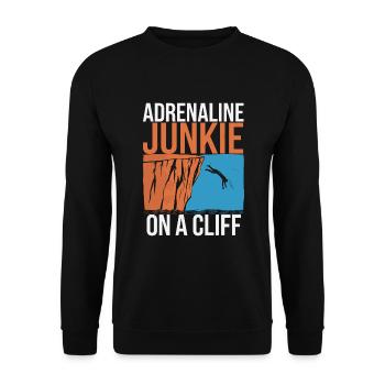 Cliff Diving Adventure Sports Thrill Seeker - Unisex Pullover - Schwarz - Vorne - Alina (178cm) & Michal (187cm)