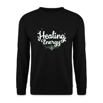 Nature Healing and Wellness Connection Through - Unisex Sweatshirt - black - Front - Alina (178cm) & Michal (187cm)