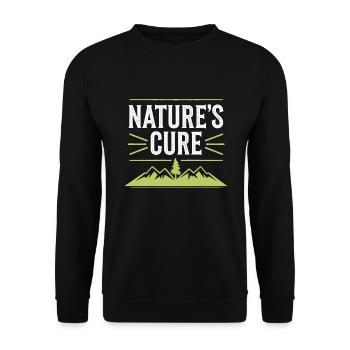 Guérison de la nature et bien-être grâce à - Sweat-shirt Unisexe - noir - Devant - Alina (178cm) & Michal (187cm)
