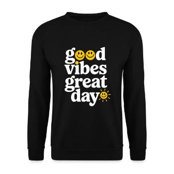 Énergie positive et parcours de bien-être pour un - Sweat-shirt Unisexe - noir - Devant - Alina (178cm) & Michal (187cm)