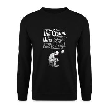 Melancholic Sad Clown Emotional Art Exploring - Unisex Pullover - Schwarz - Vorne - Alina (178cm) & Michal (187cm)