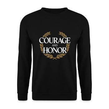 Honor Veterans Day with Patriotism and Military - Unisex Sweatshirt - black - Front - Alina (178cm) & Michal (187cm)
