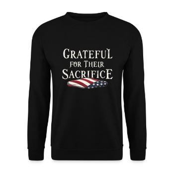 Honor Veterans Day with Patriotism and Military - Unisex Sweatshirt - black - Front - Alina (178cm) & Michal (187cm)