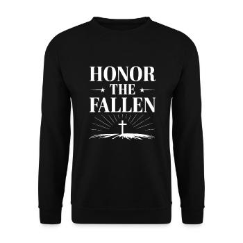 Honor Veterans Day with Patriotism and Military - Unisex Sweatshirt - black - Front - Alina (178cm) & Michal (187cm)
