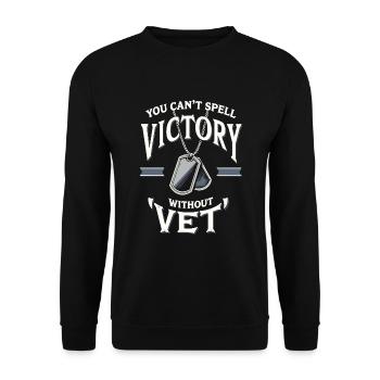 Honor Veterans Day with Patriotism and Military - Unisex Sweatshirt - black - Front - Alina (178cm) & Michal (187cm)