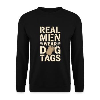 Honor Veterans Day with Patriotism and Military - Unisex Sweatshirt - black - Front - Alina (178cm) & Michal (187cm)