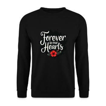 Honor Veterans Day with Patriotism and Military - Unisex Sweatshirt - black - Front - Alina (178cm) & Michal (187cm)