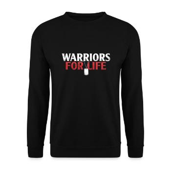 Honor Veterans Day with Patriotism and Military - Unisex Sweatshirt - black - Front - Alina (178cm) & Michal (187cm)