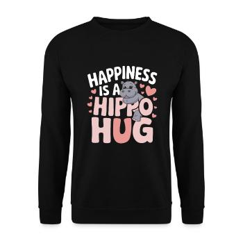 Adorable bébé hippopotame oeuvre pour les amateurs d’hippopotames - Sweat-shirt Unisexe - noir - Devant - Alina (178cm) & Michal (187cm)