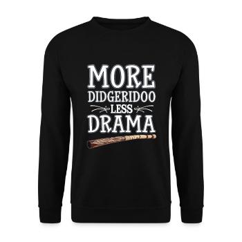 Didgeridoo Player Embracing Aboriginal Instrument - Unisex Pullover - Schwarz - Vorne - Alina (178cm) & Michal (187cm)