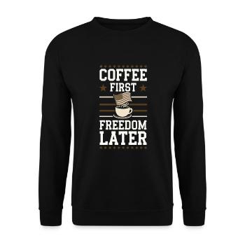Honor Veterans Day with Patriotism and Military - Unisex Sweatshirt - black - Front - Alina (178cm) & Michal (187cm)
