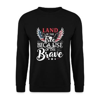 Honor Veterans Day with Patriotism and Military - Unisex Sweatshirt - black - Front - Alina (178cm) & Michal (187cm)