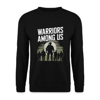 Honor Veterans Day with Patriotism and Military - Unisex Sweatshirt - black - Front - Alina (178cm) & Michal (187cm)