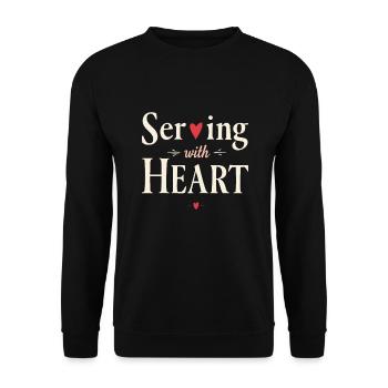 Honor Veterans Day with Patriotism and Military - Unisex Pullover - Schwarz - Vorne - Alina (178cm) & Michal (187cm)