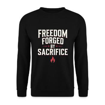 Honor Veterans Day with Patriotism and Military - Unisex Sweatshirt - black - Front - Alina (178cm) & Michal (187cm)
