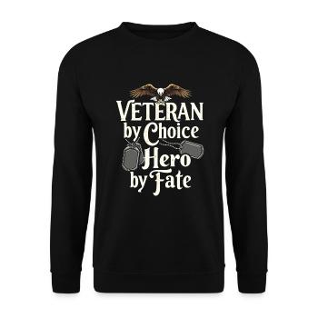 Honor Veterans Day with Patriotism and Military - Unisex Sweatshirt - black - Front - Alina (178cm) & Michal (187cm)