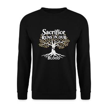 Honor Veterans Day with Patriotism and Military - Unisex Sweatshirt - black - Front - Alina (178cm) & Michal (187cm)