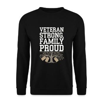 Honor Veterans Day with Patriotism and Military - Unisex Sweatshirt - black - Front - Alina (178cm) & Michal (187cm)
