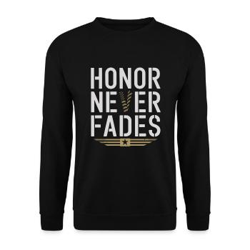 Honor Veterans Day with Patriotism and Military - Unisex Sweatshirt - black - Front - Alina (178cm) & Michal (187cm)