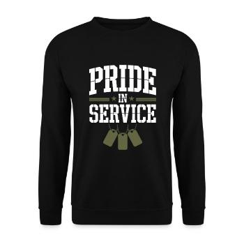 Honor Veterans Day with Patriotism and Military - Unisex Sweatshirt - black - Front - Alina (178cm) & Michal (187cm)