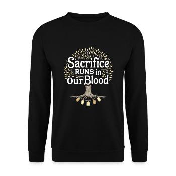 Honor Veterans Day with Patriotism and Military - Unisex Sweatshirt - black - Front - Alina (178cm) & Michal (187cm)