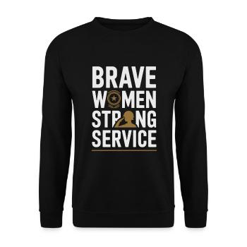 Honor Veterans Day with Patriotism and Military - Unisex Sweatshirt - black - Front - Alina (178cm) & Michal (187cm)