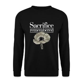 Honor Veterans Day with Patriotism and Military - Unisex Sweatshirt - black - Front - Alina (178cm) & Michal (187cm)