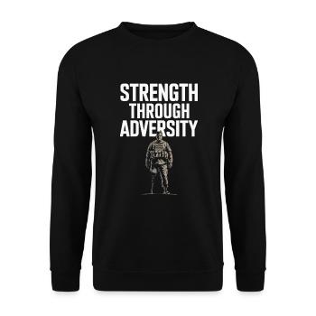 Honor Veterans Day with Patriotism and Military - Unisex Sweatshirt - black - Front - Alina (178cm) & Michal (187cm)