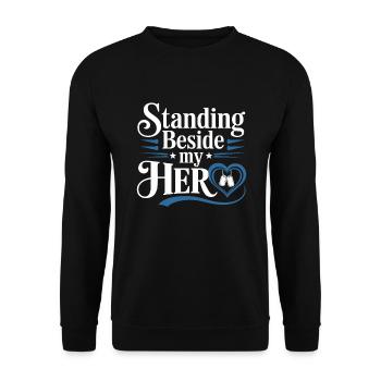 Honor Veterans Day with Patriotism and Military - Unisex Sweatshirt - black - Front - Alina (178cm) & Michal (187cm)