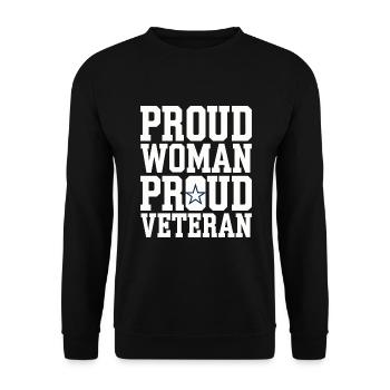 Honor Veterans Day with Patriotism and Military - Unisex Sweatshirt - black - Front - Alina (178cm) & Michal (187cm)