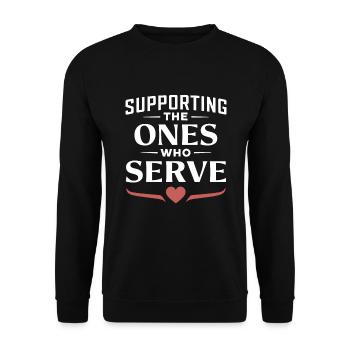 Honor Veterans Day with Patriotism and Military - Unisex Sweatshirt - black - Front - Alina (178cm) & Michal (187cm)
